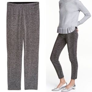 H&M Silver Glitter Straight Leg Pant